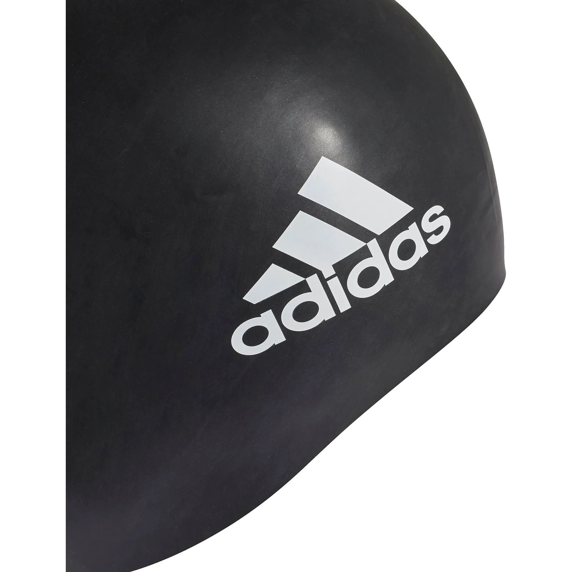 adidas Silicone 3 Stripe Swimming Cap - Black