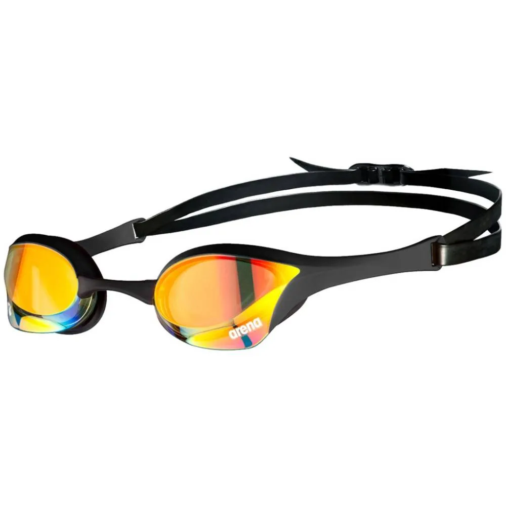 ARENA Adult Cobra Ultra Swipe Mirror Swimming Goggle (Yellow Copper/Black)