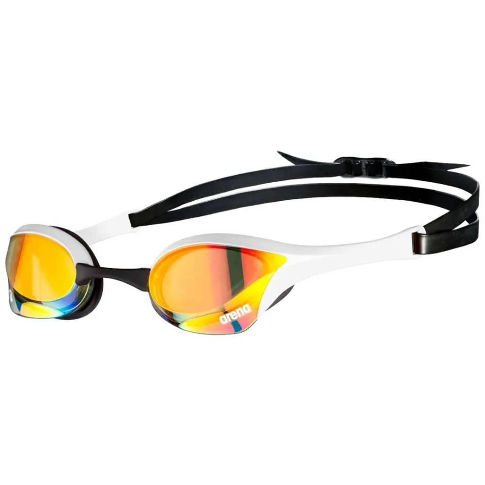 ARENA Adult Cobra Ultra Swipe Mirror Swimming Goggle (Yellow Copper/White)