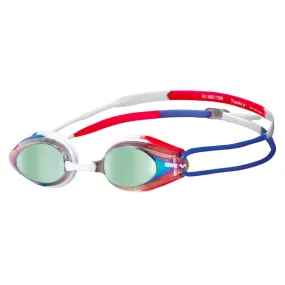 Arena Tracks Junior Mirror Racing Goggle | Gold-Blue-Red