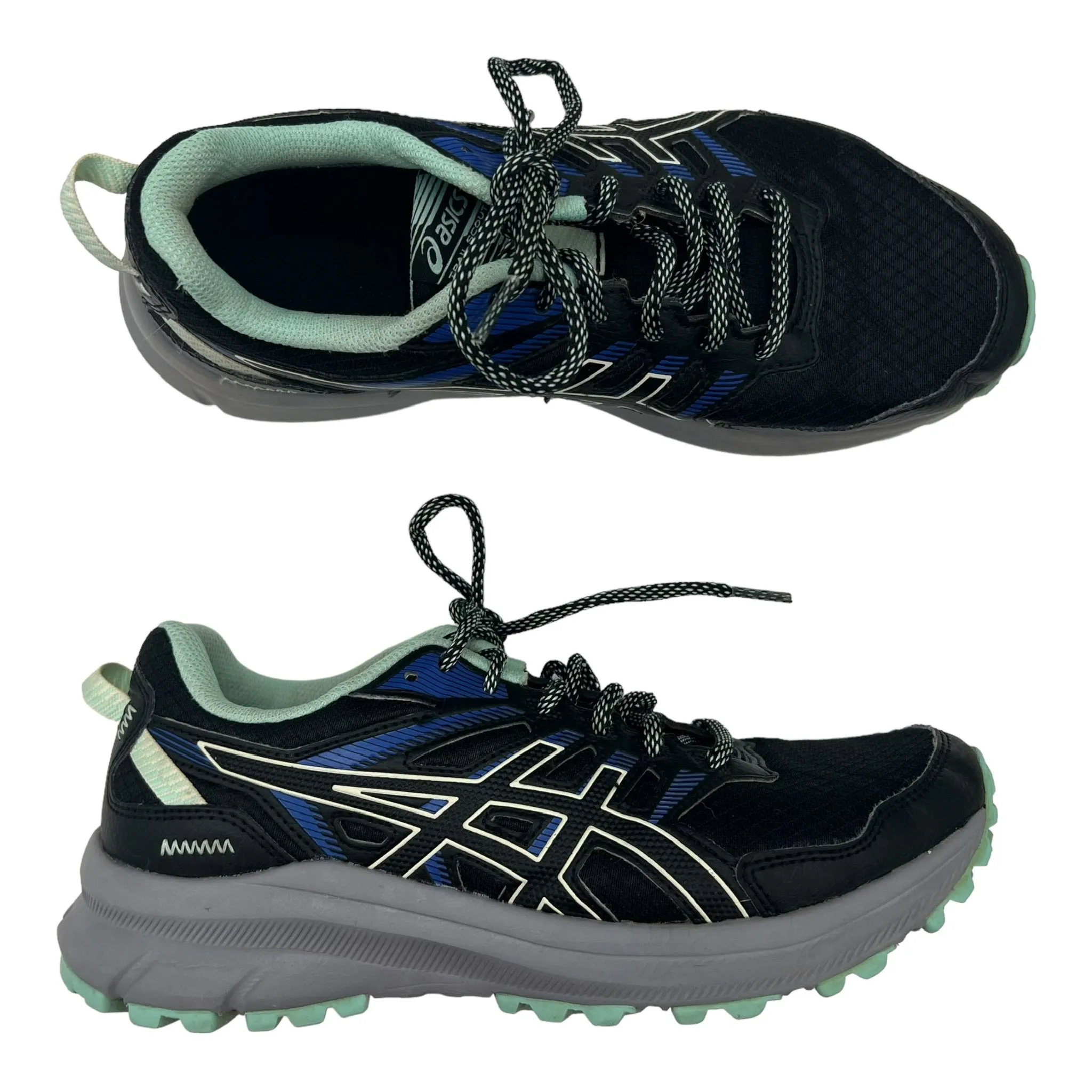 BLACK & BLUE SHOES ATHLETIC by ASICS Size:8.5