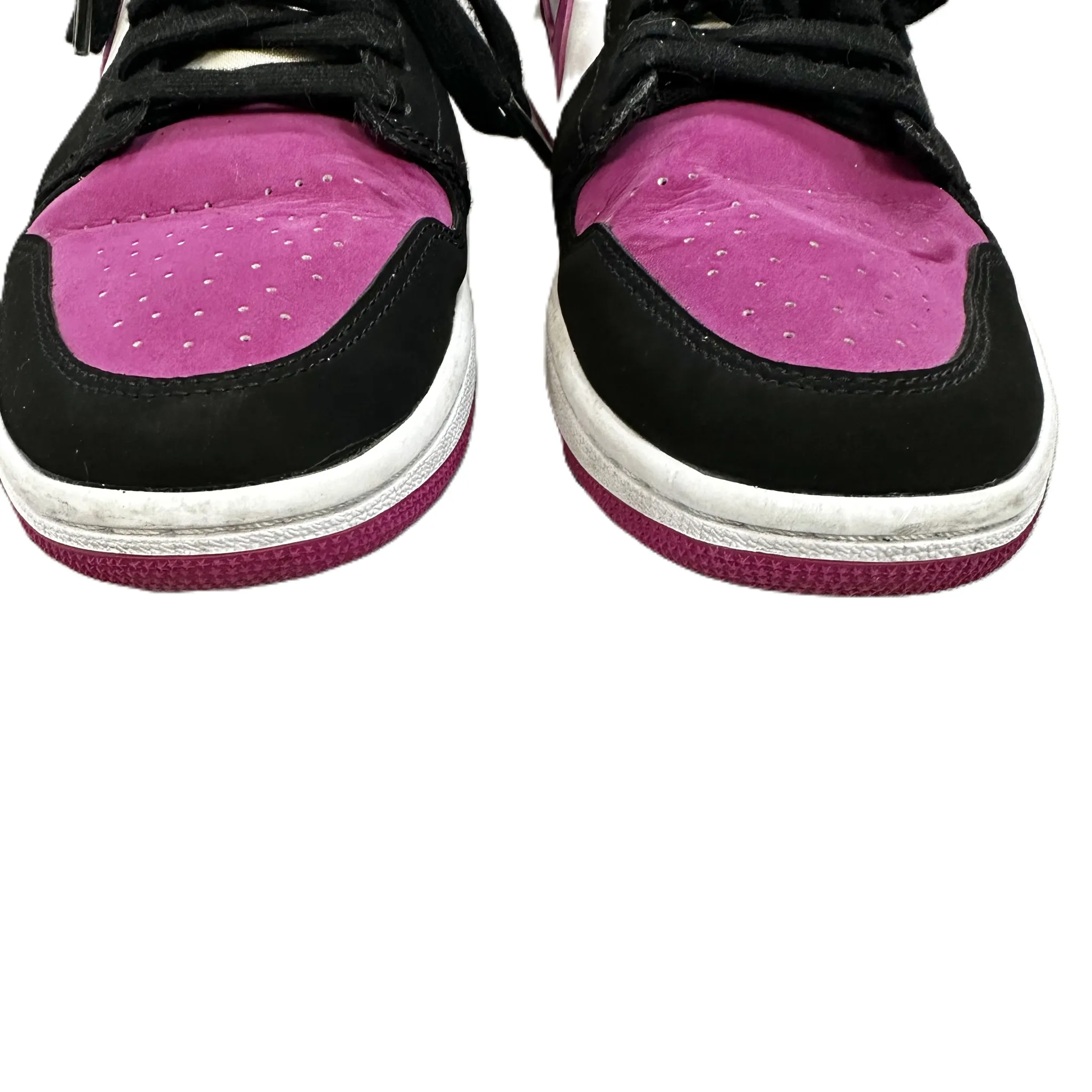 Black & Purple Shoes Athletic By Jordan, Size: 9.5