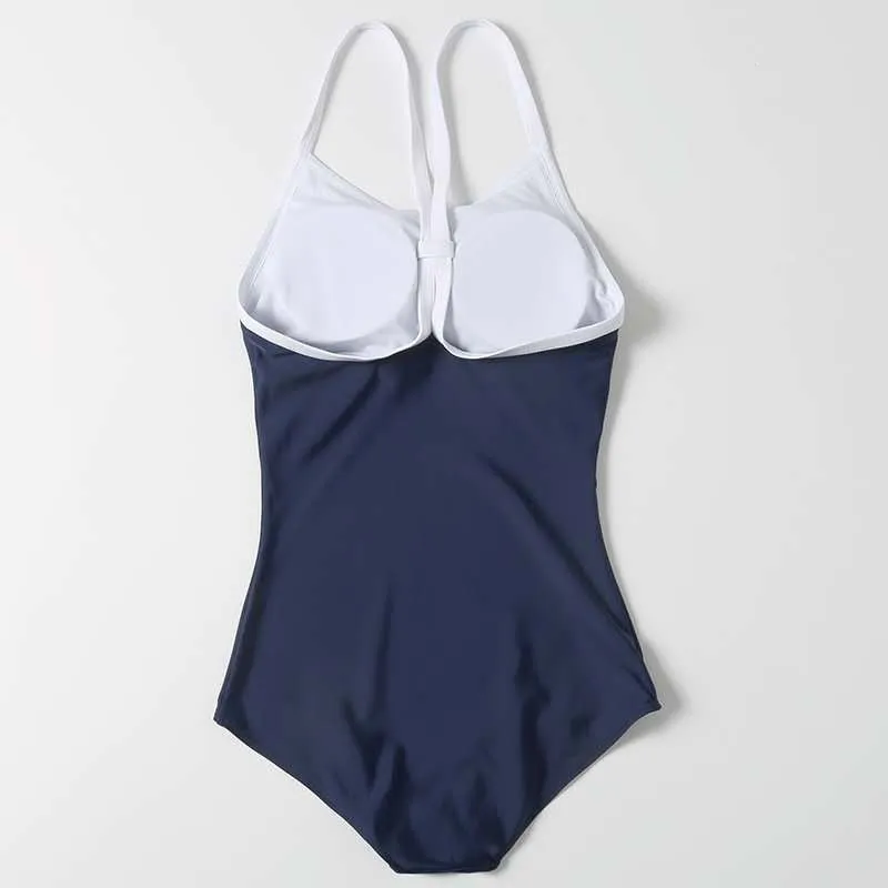 Blue Sling One Piece Swimsuit  KF82668