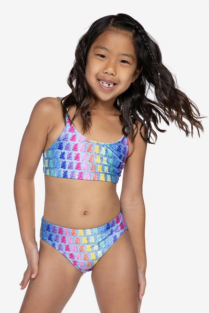 High Shine Plus Two Piece Swimsuit - Rainbow Gummy Bears