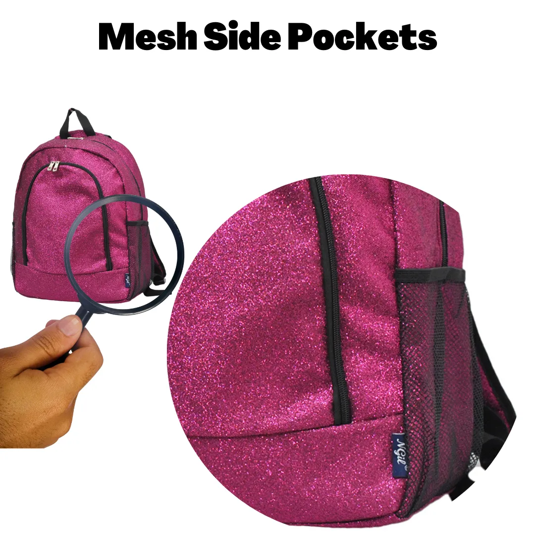 Hot Pink Glitter NGIL Canvas Backpack