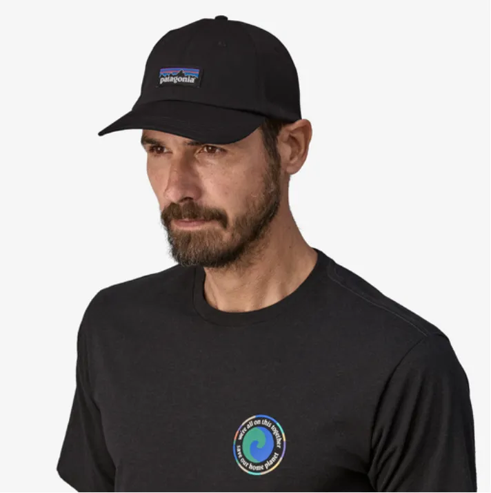 Patagonia Black P-6 Label Trad Cap