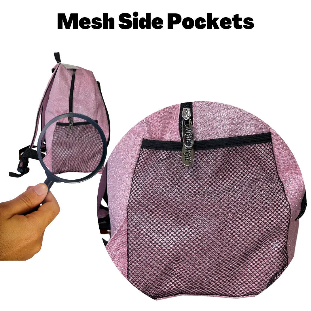 Pink Glitter NGIL Canvas Backpack