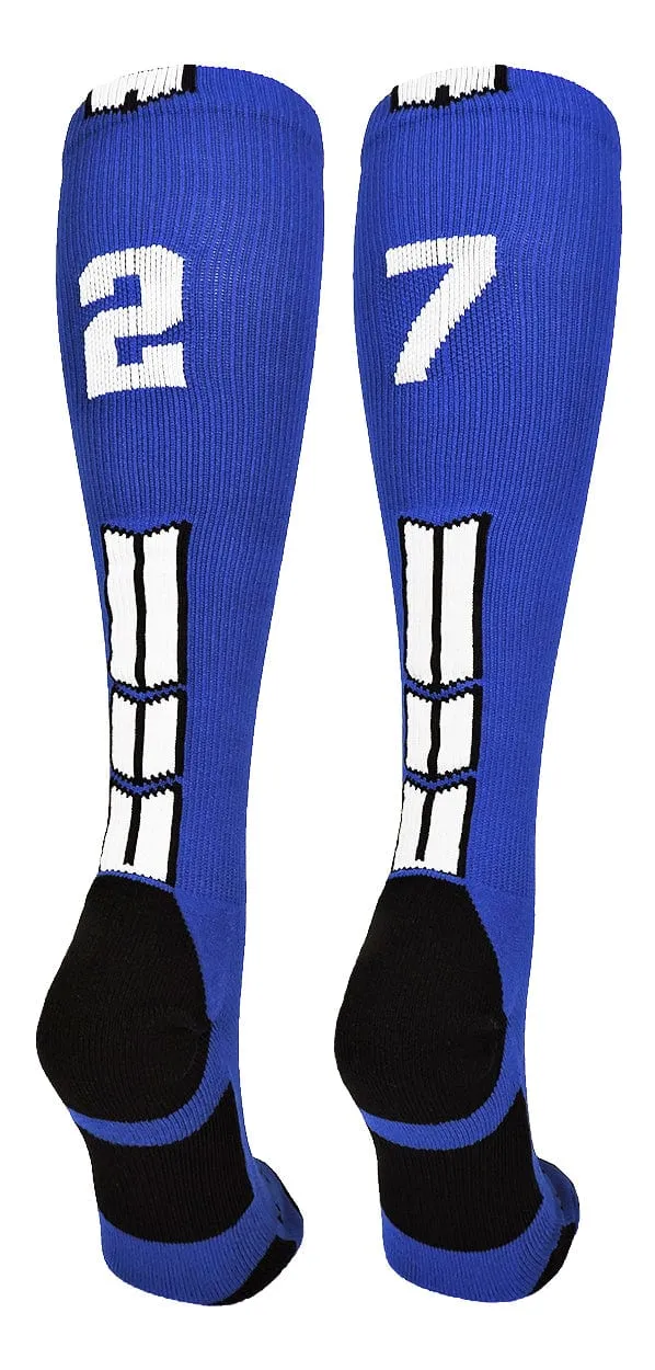 Player Id Jersey Number Socks Over the Calf Length Royal White