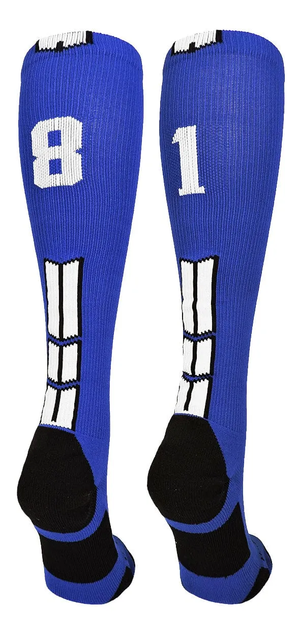 Player Id Jersey Number Socks Over the Calf Length Royal White