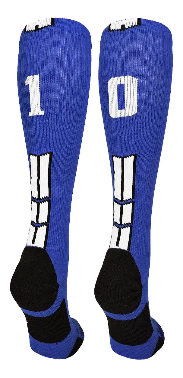 Player Id Jersey Number Socks Over the Calf Length Royal White