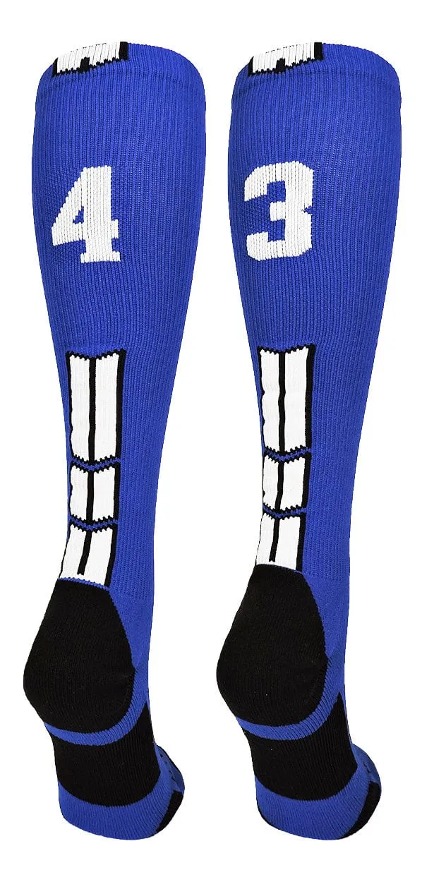 Player Id Jersey Number Socks Over the Calf Length Royal White