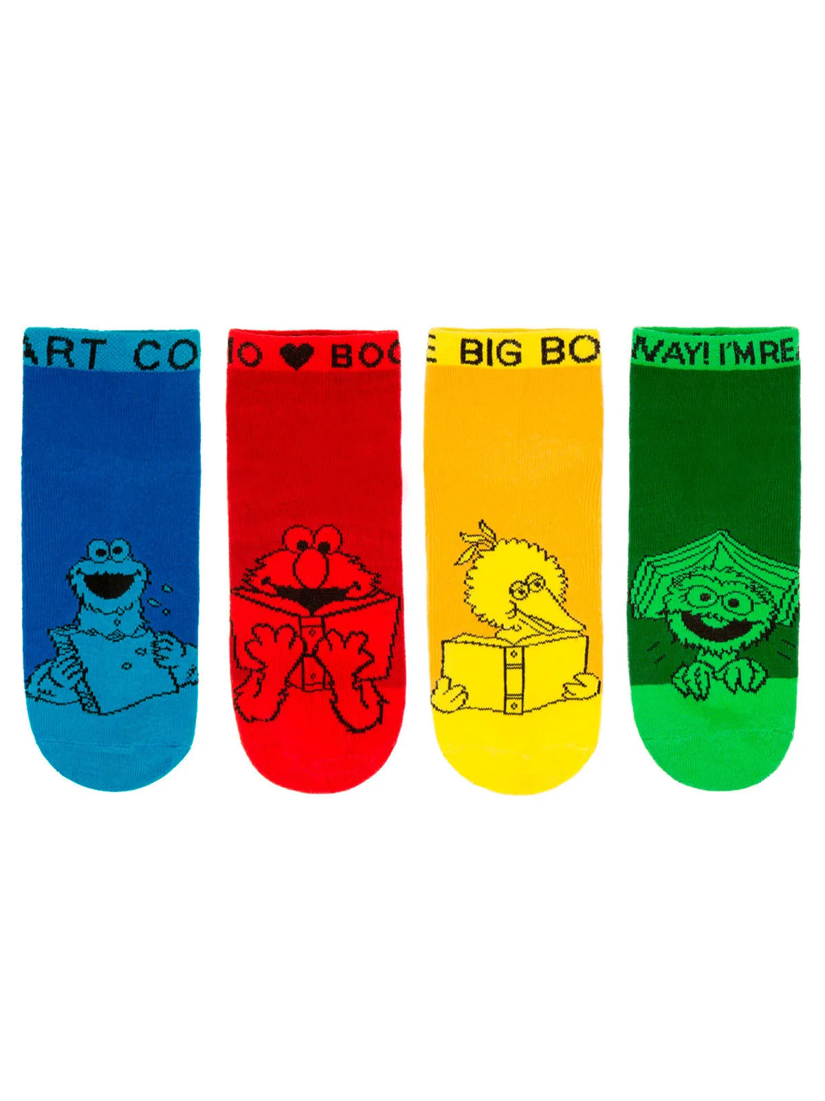 Sesame Street Adult Ankle Socks 4-pack