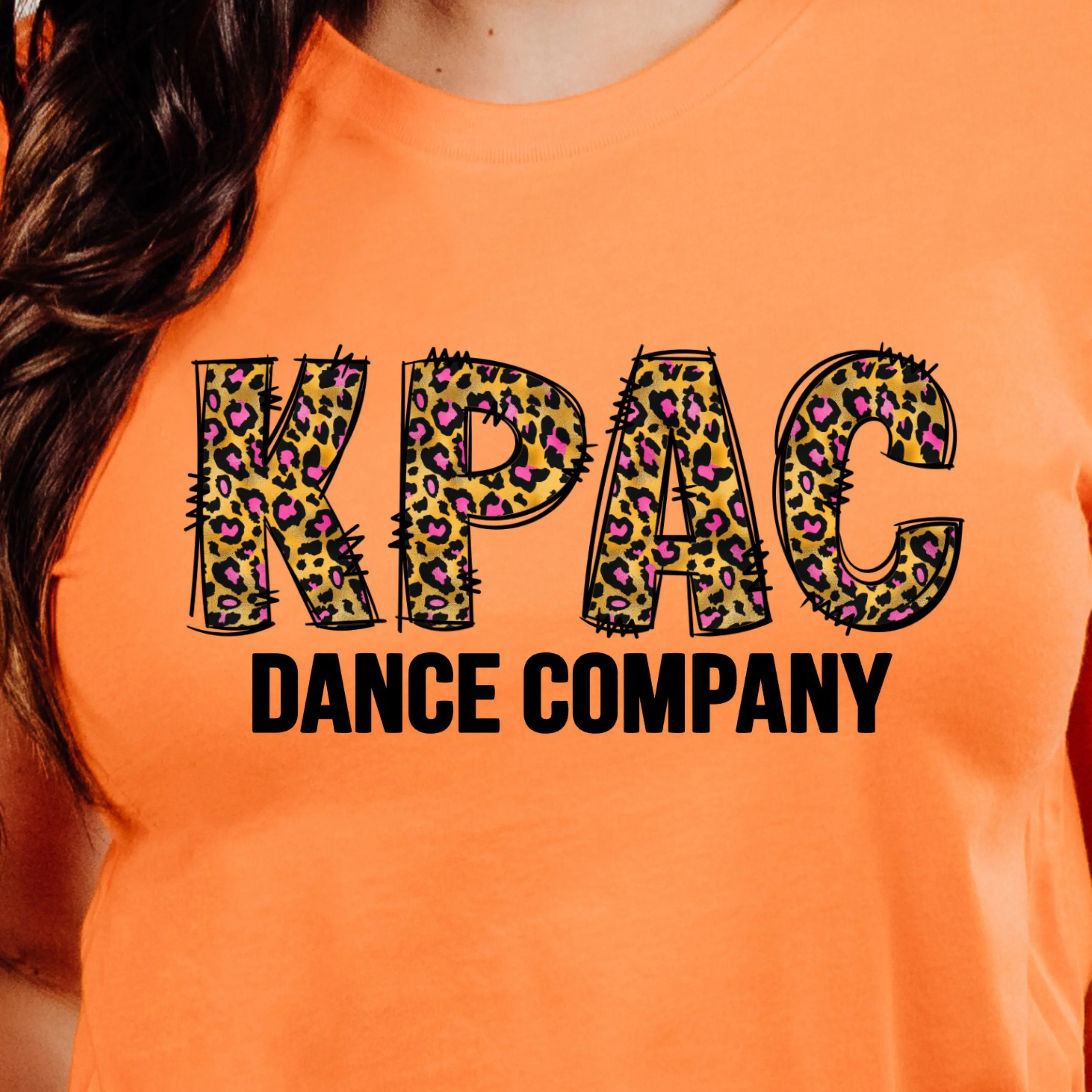 SPIRIT DAY: KPAC Cheetah Print Logo in KPAC Colors | KPAC youth & adult t-shirts