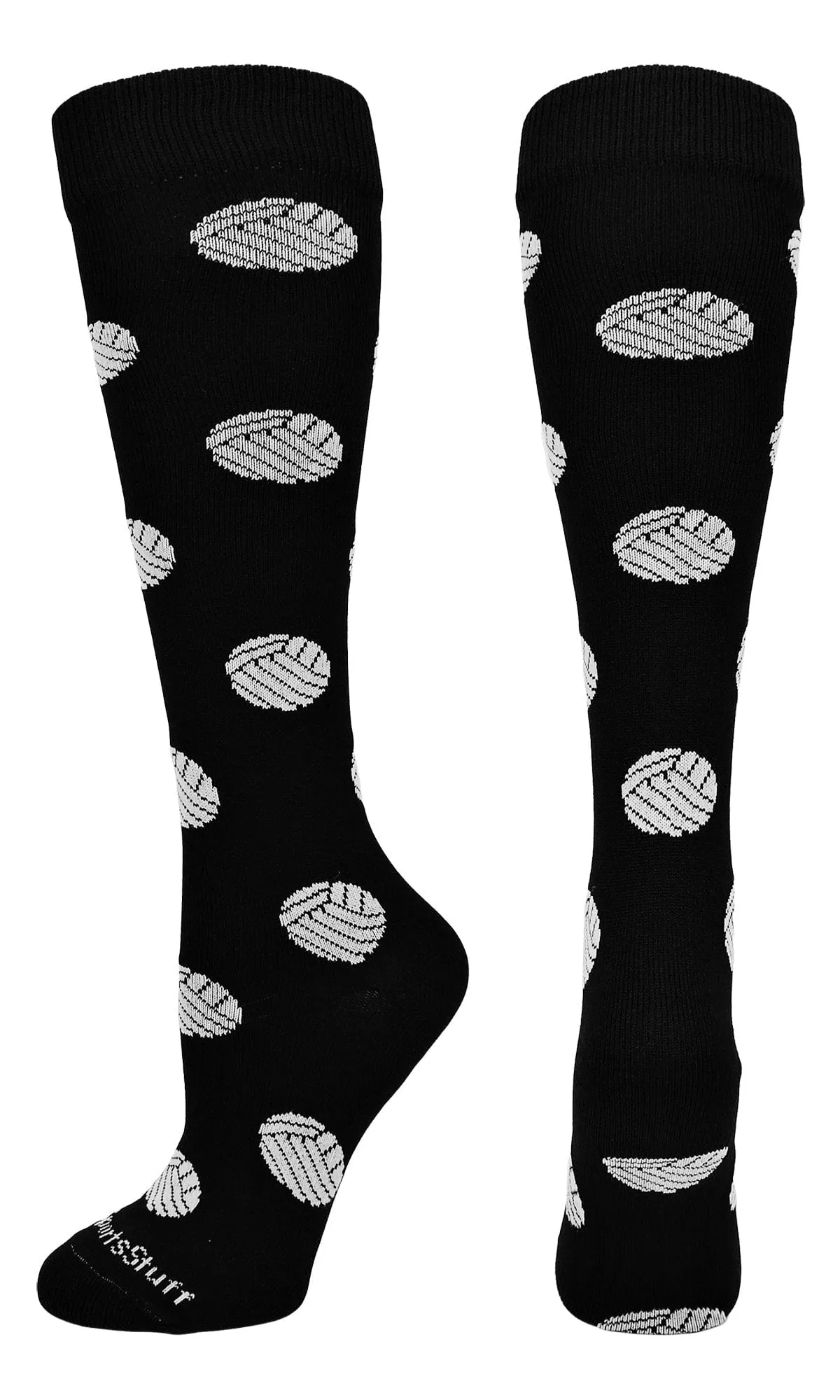 Volleyball Socks with Volleyball Print Over the Calf