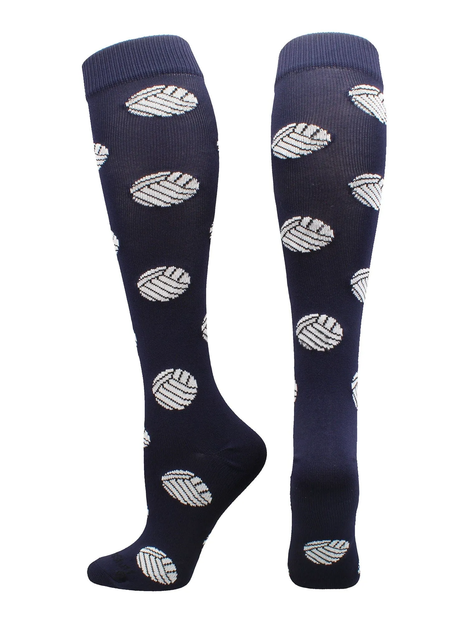 Volleyball Socks with Volleyball Print Over the Calf