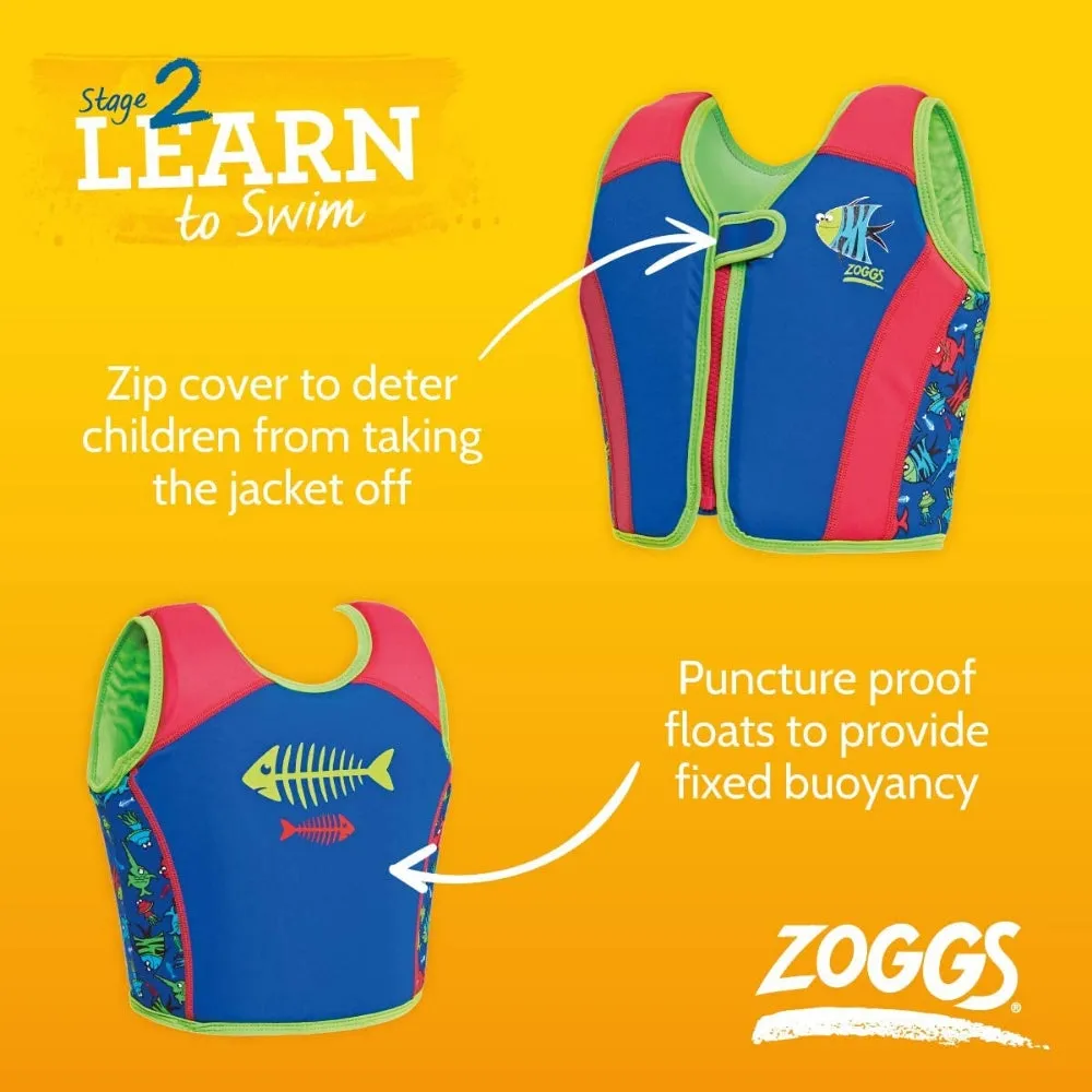 Zoggs Blue, Green & Red Learn To Swim Swim Vest